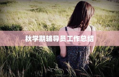 秋学期辅导员工作总结