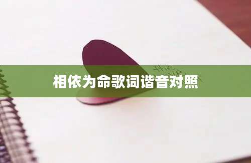 相依为命歌词谐音对照