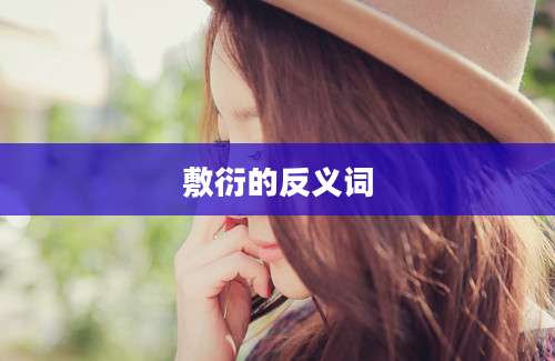 敷衍的反义词