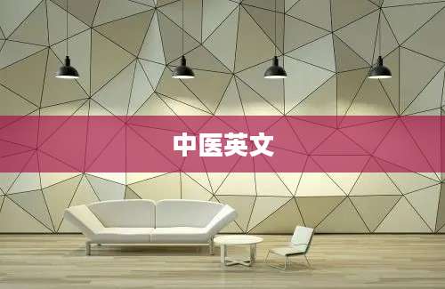 中医英文