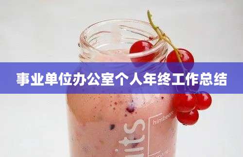 事业单位办公室个人年终工作总结