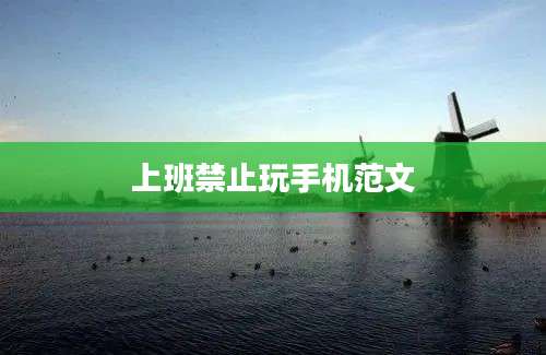 上班禁止玩手机范文