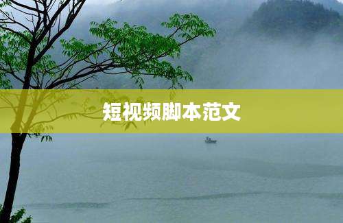 短视频脚本范文