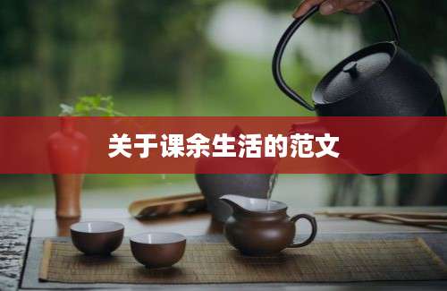 关于课余生活的范文