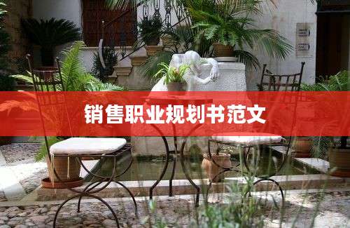 销售职业规划书范文