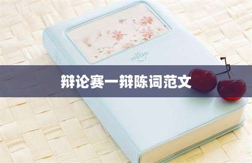 辩论赛一辩陈词范文