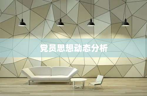 党员思想动态分析
