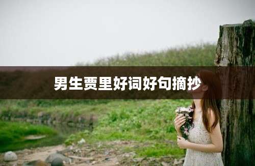 男生贾里好词好句摘抄