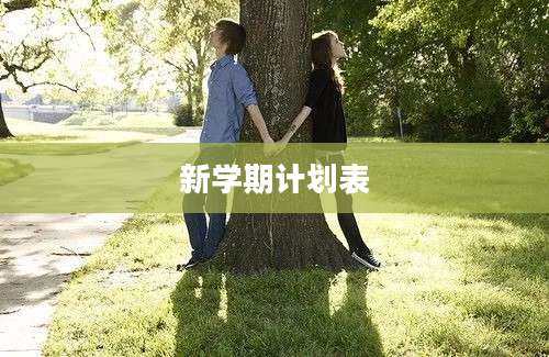 新学期计划表