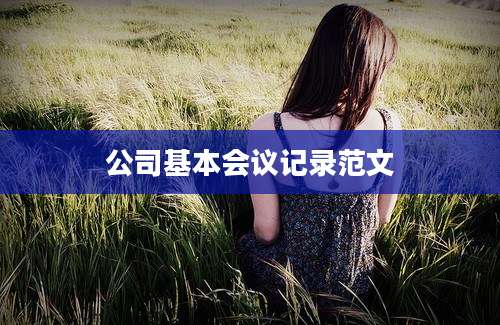 公司基本会议记录范文