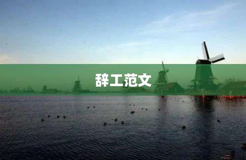 辞工范文