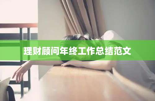 理财顾问年终工作总结范文