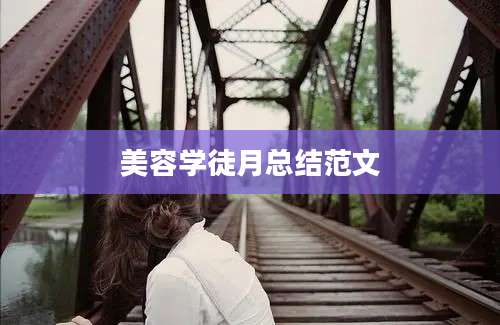 美容学徒月总结范文