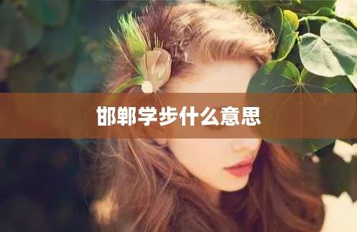 邯郸学步什么意思