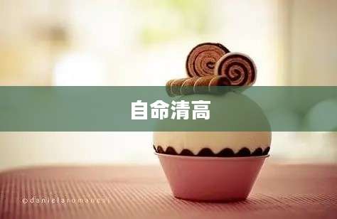 自命清高