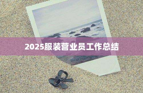 2025服装营业员工作总结