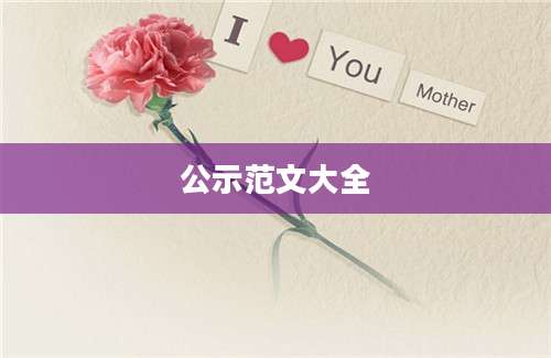公示范文大全