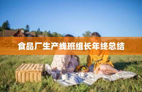食品厂生产线班组长年终总结