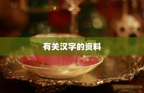 有关汉字的资料
