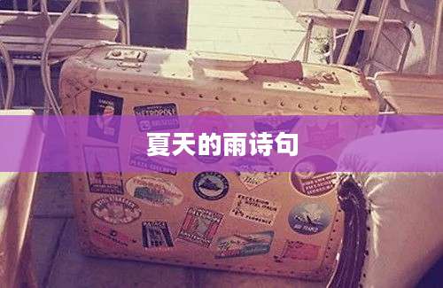 夏天的雨诗句