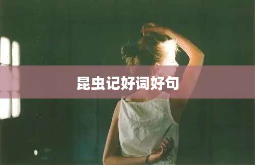昆虫记好词好句