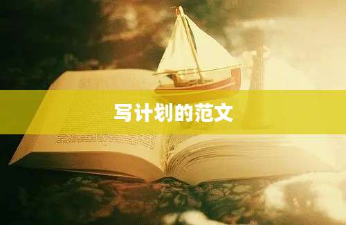 写计划的范文