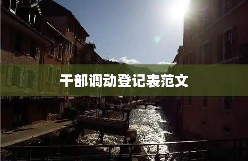 干部调动登记表范文