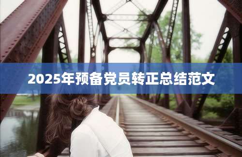 2025年预备党员转正总结范文