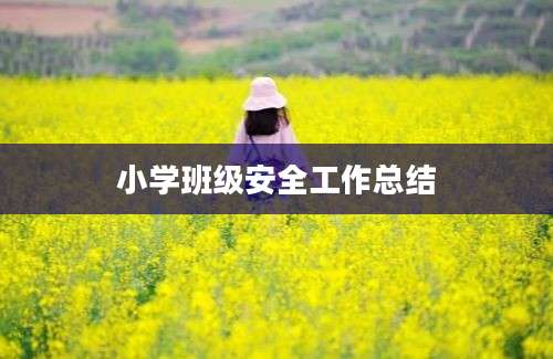 小学班级安全工作总结