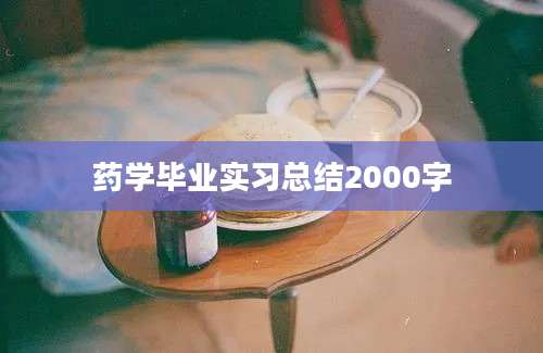 药学毕业实习总结2000字