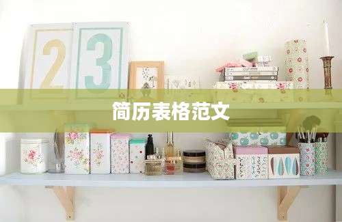 简历表格范文