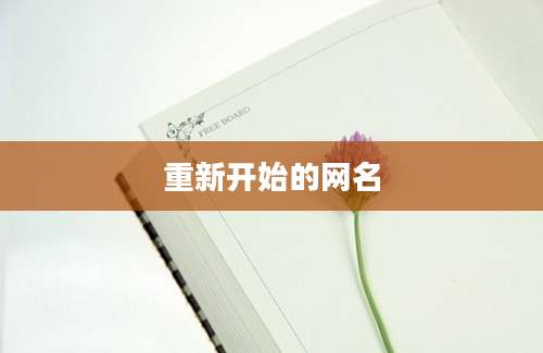重新开始的网名
