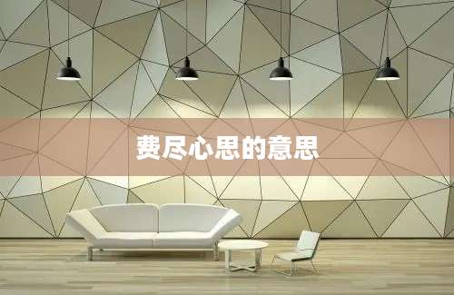 费尽心思的意思