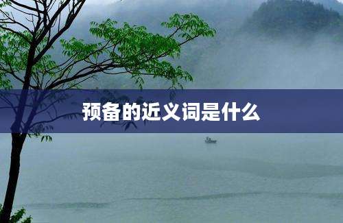 预备的近义词是什么