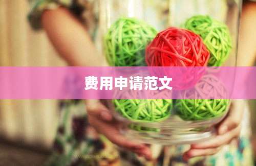 费用申请范文