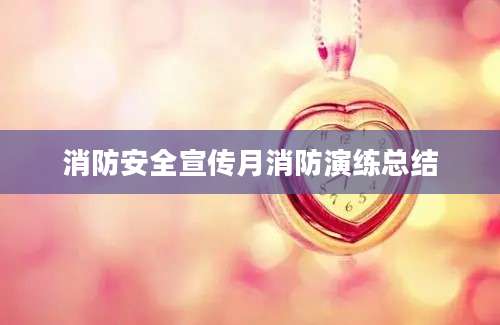 消防安全宣传月消防演练总结