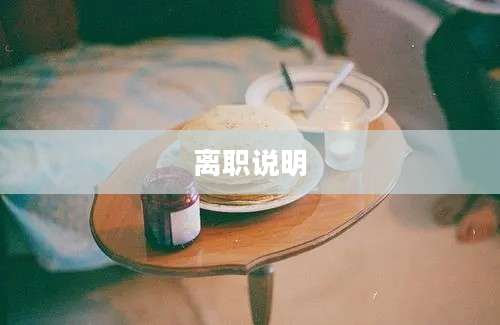 离职说明