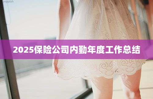 2025保险公司内勤年度工作总结