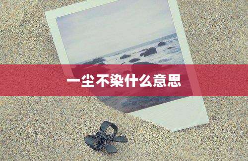 一尘不染什么意思