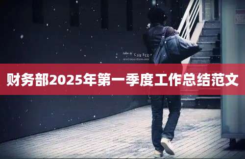 财务部2025年第一季度工作总结范文