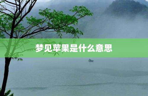 梦见苹果是什么意思