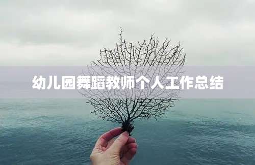 幼儿园舞蹈教师个人工作总结