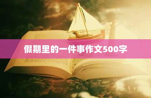 假期里的一件事作文500字