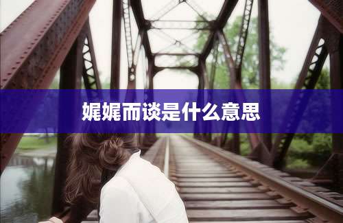 娓娓而谈是什么意思