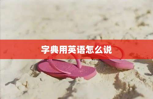 字典用英语怎么说