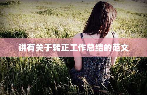 讲有关于转正工作总结的范文