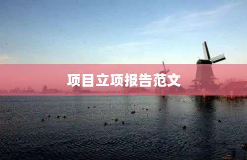 项目立项报告范文
