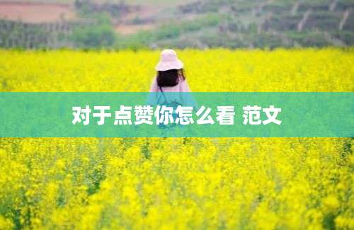 对于点赞你怎么看 范文