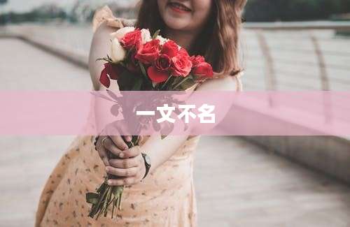 一文不名