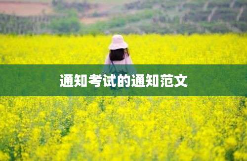 通知考试的通知范文